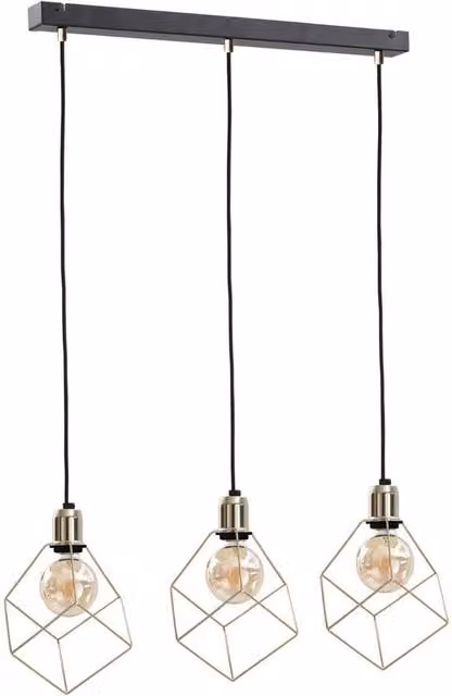 Netlighting Taho Bar Pendant Ceiling Light in Gold/Brass, 60 cm, 3x E27
