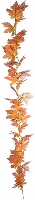 Kingsbury Gifts Artificial Autumn Maple Leaf Garland in Brown, Red, Orange and Yellow