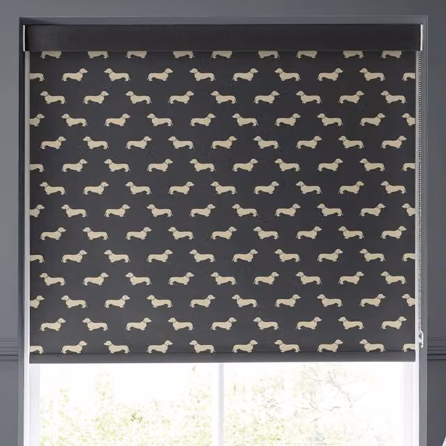 Emily Bond Peggy Made to Measure Blackout Roller Blind in Grey Smoke