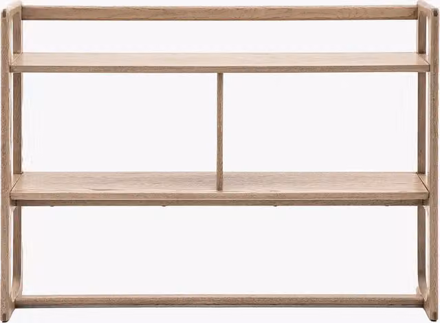 Perch & Parrow Whittle Open Display Unit in Smoked Oak Brown
