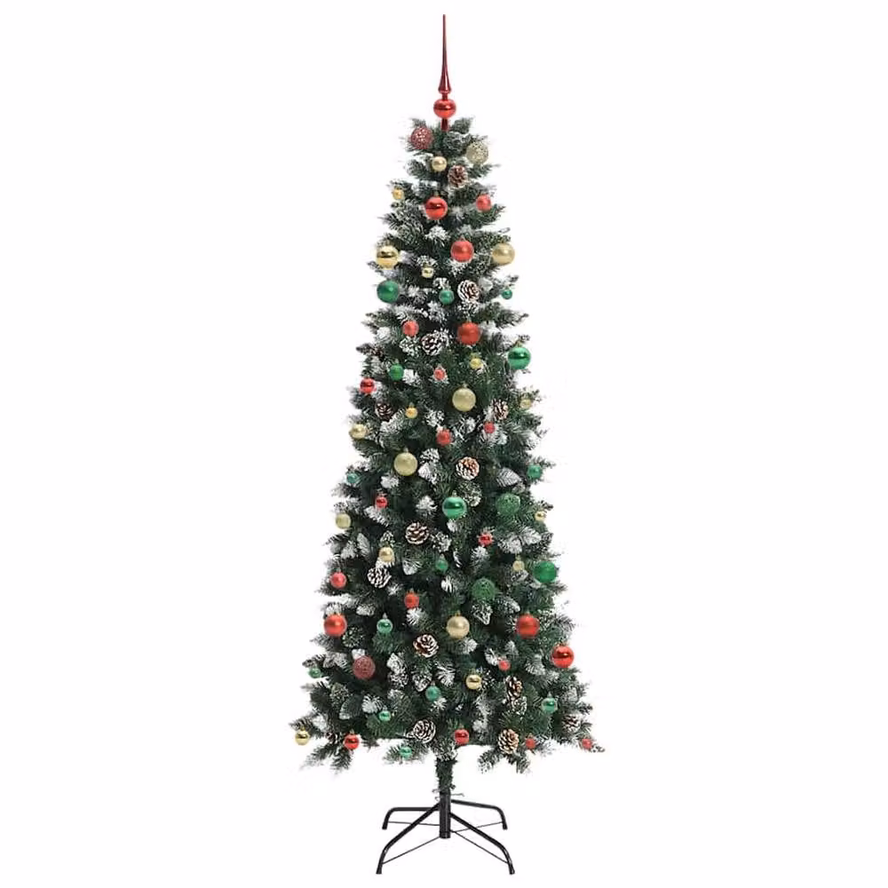 Berkfield Home Artificial Christmas Tree with 300 LEDs, Green, W/D/H: 86 x 86 x 210 cm – 3