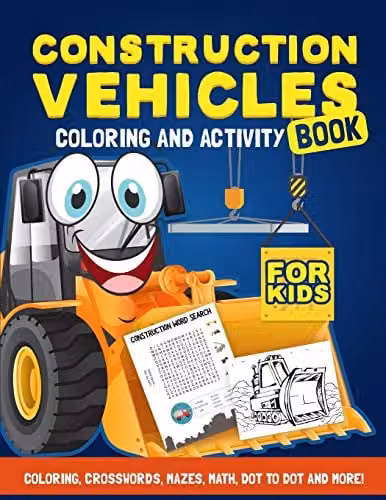 Happy Harper Construction Vehicles Activity Book, Multicolour