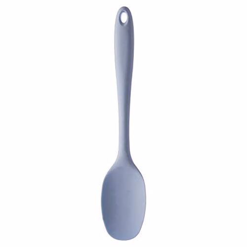 Premier Housewares Blue Silicone Heat-Resistant Cooking Spoon with Hanging Loop