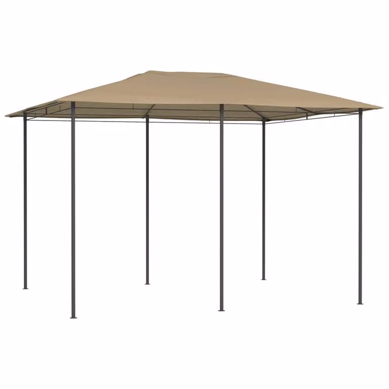 Berkfield Home Hip Gazebo in Beige, W: 4 m, D: 3 m, H: 2.6 m