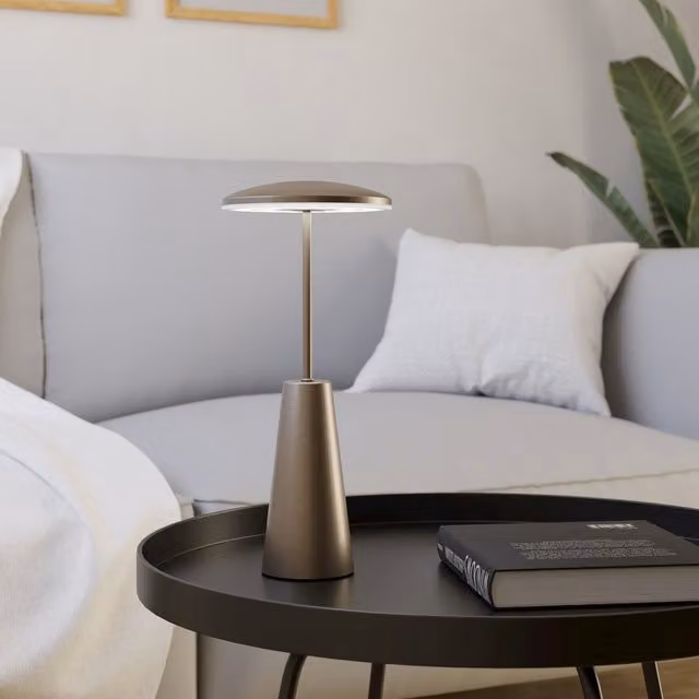 Eglo Piccola Dimmable LED Touch Table Light in Bronze with Rechargeable Battery