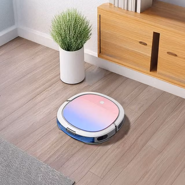 Livingandhome Smart Robot Vacuum with App Control, White and Pink