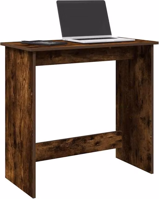 Berkfield Writing Desk in Smoked Oak Brown, W/D/H: 80 x 40 x 75 cm