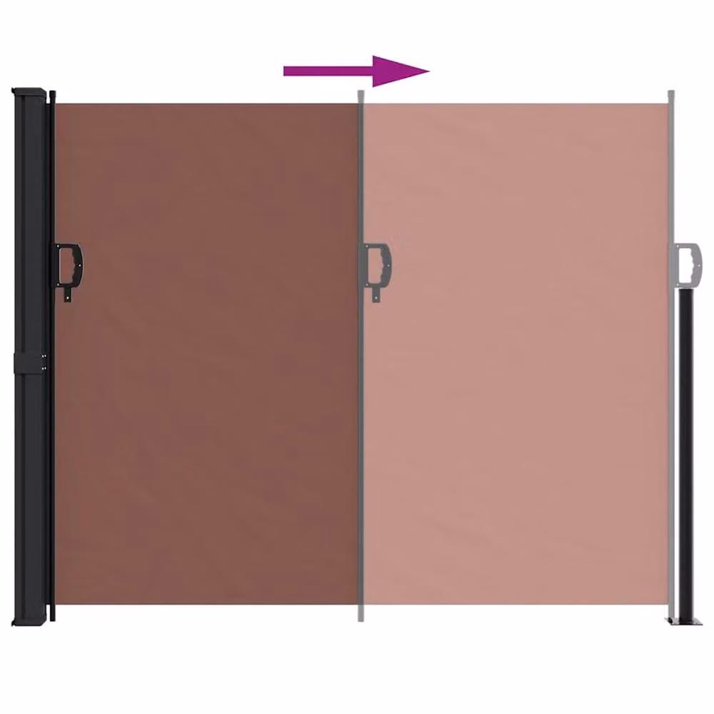 Berkfield Home Retractable Single Side Awning in Brown, W/H: 500 x 160 cm – 4
