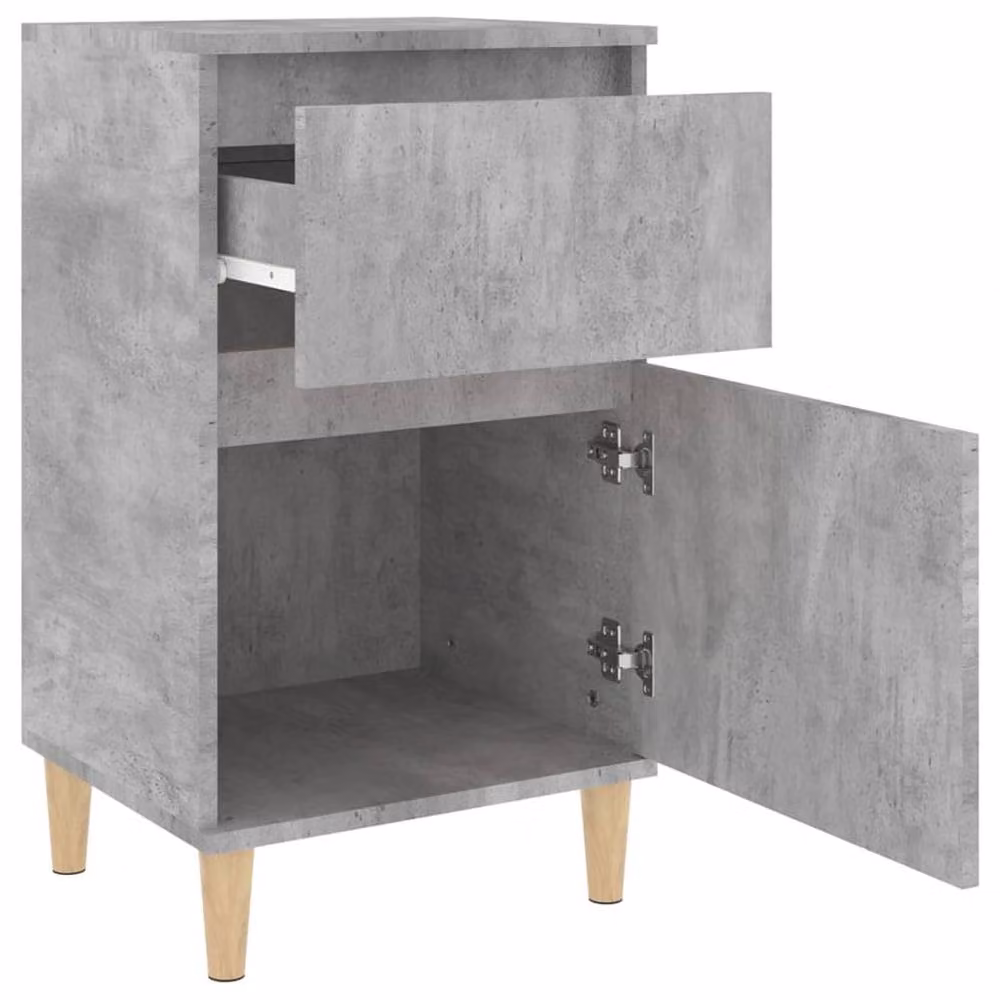 Berkfield Home Elegant Bedside Cabinet in Concrete Grey, W/D/H: 40 x 35 x 70 cm – 3