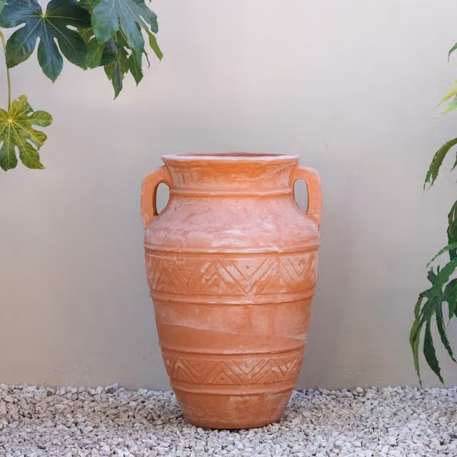 Primrose Terracotta Athenian Shape Planter Tub, Brown, Height: 75 cm