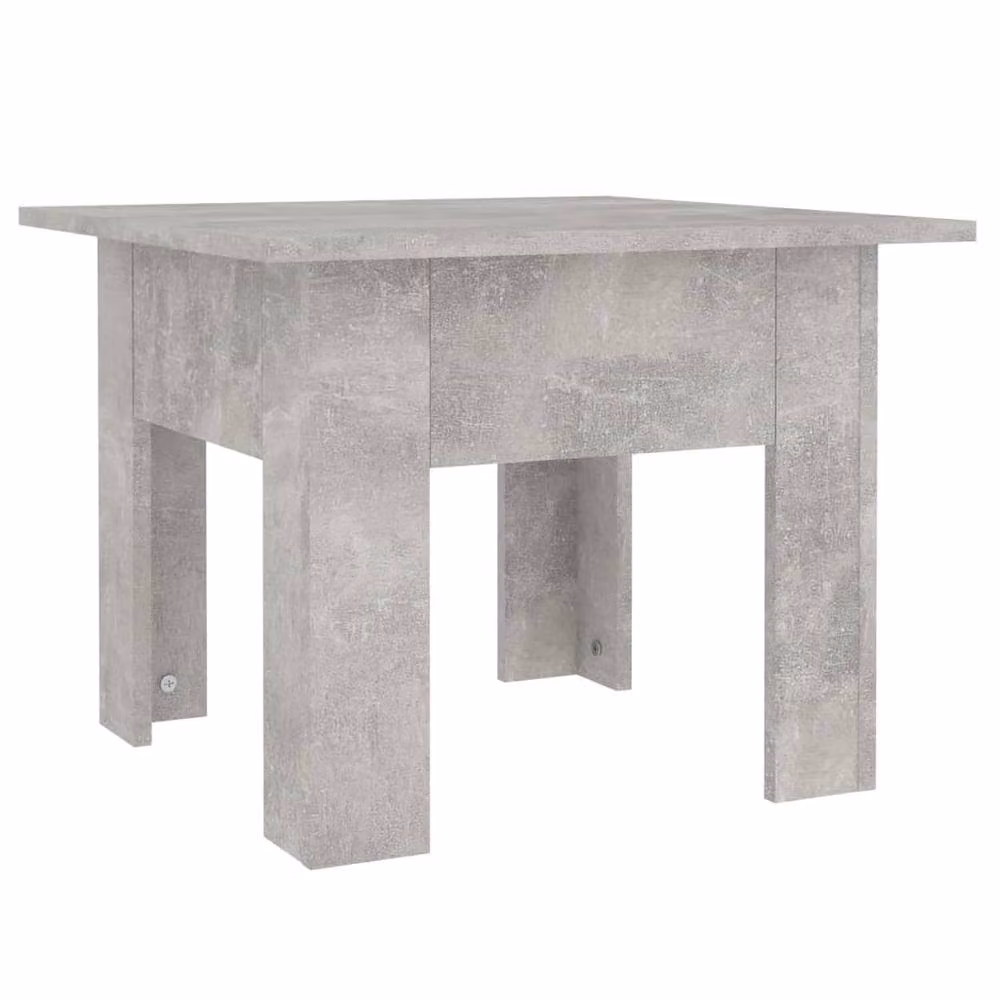Berkfield Home Modern Square Coffee Table in Concrete Grey, W/D/H: 55 x 55 x 42 cm – 2