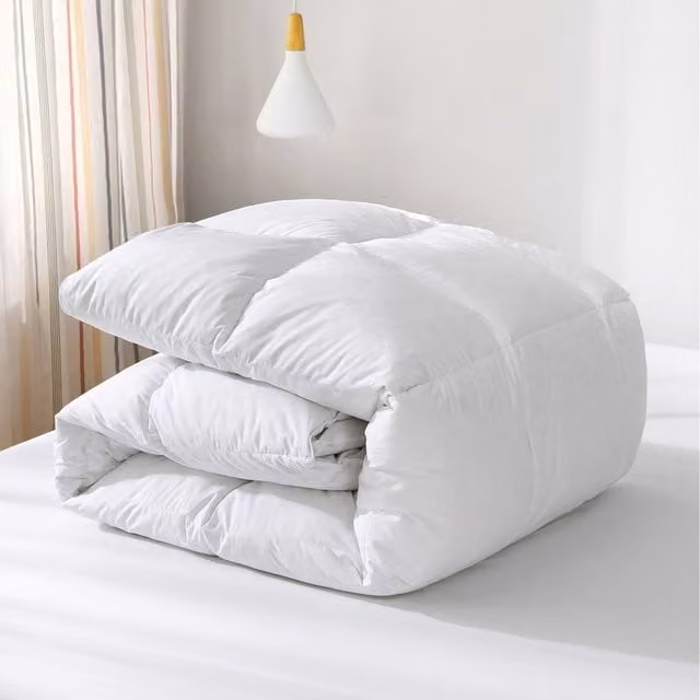 HomeSpace Direct White Single Duck Feather and Down Summer Duvet, 10.5 Tog