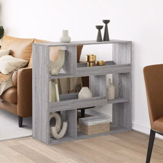 Berkfield Home Grey Sonoma Room Divider in Engineered Wood, W/D/H: 100 x 33 x 94.5 cm – 1