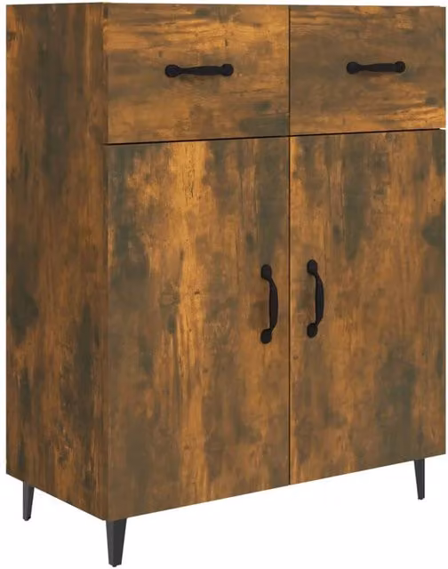 Berkfield Home Smoked Oak Sideboard in Brown, W/D/H: 69.5 x 34 x 90 cm – 1