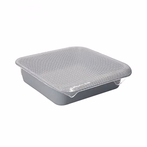 MasterClass Set of 4 Airtight and Leakproof Silicone Stretch Lids in Transparent