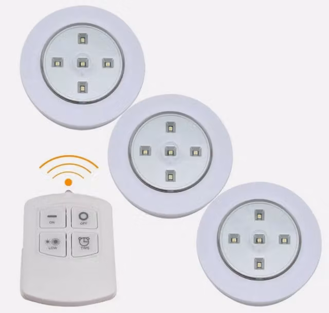 Marco Paul 3 Piece White LED Under Cabinet Panel with Wireless Remote Control and Battery