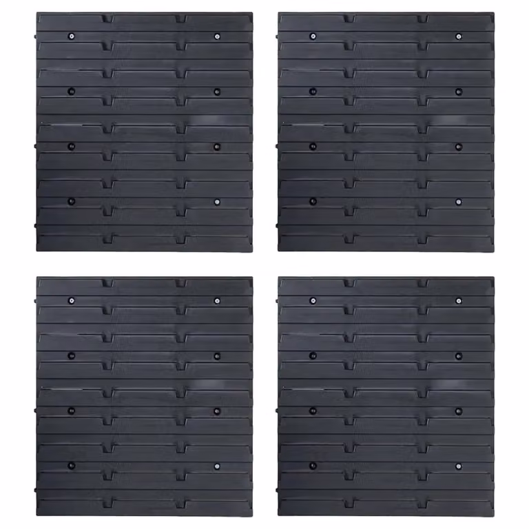Berkfield Home 80 Piece Storage Bin Kit with Wall Panels in Red and Black