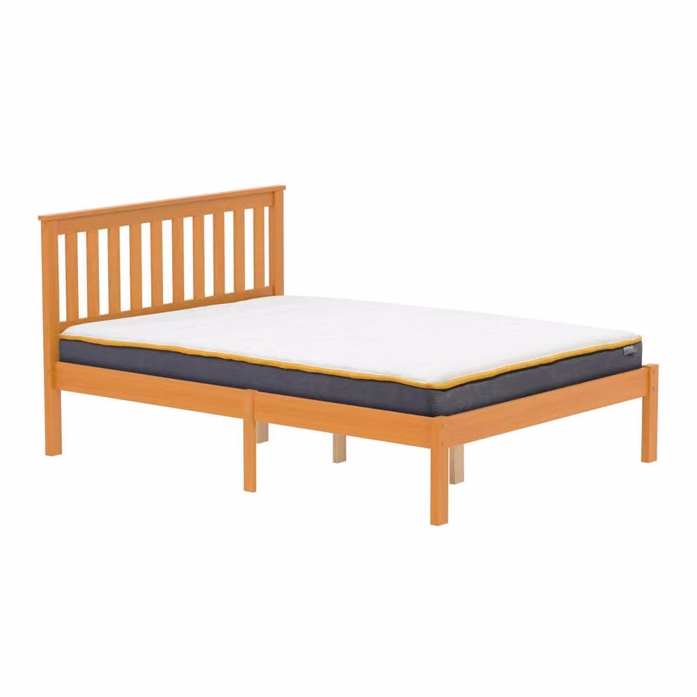 Birlea Denver Double Bed in Brown, Solid Pine Wood – 3