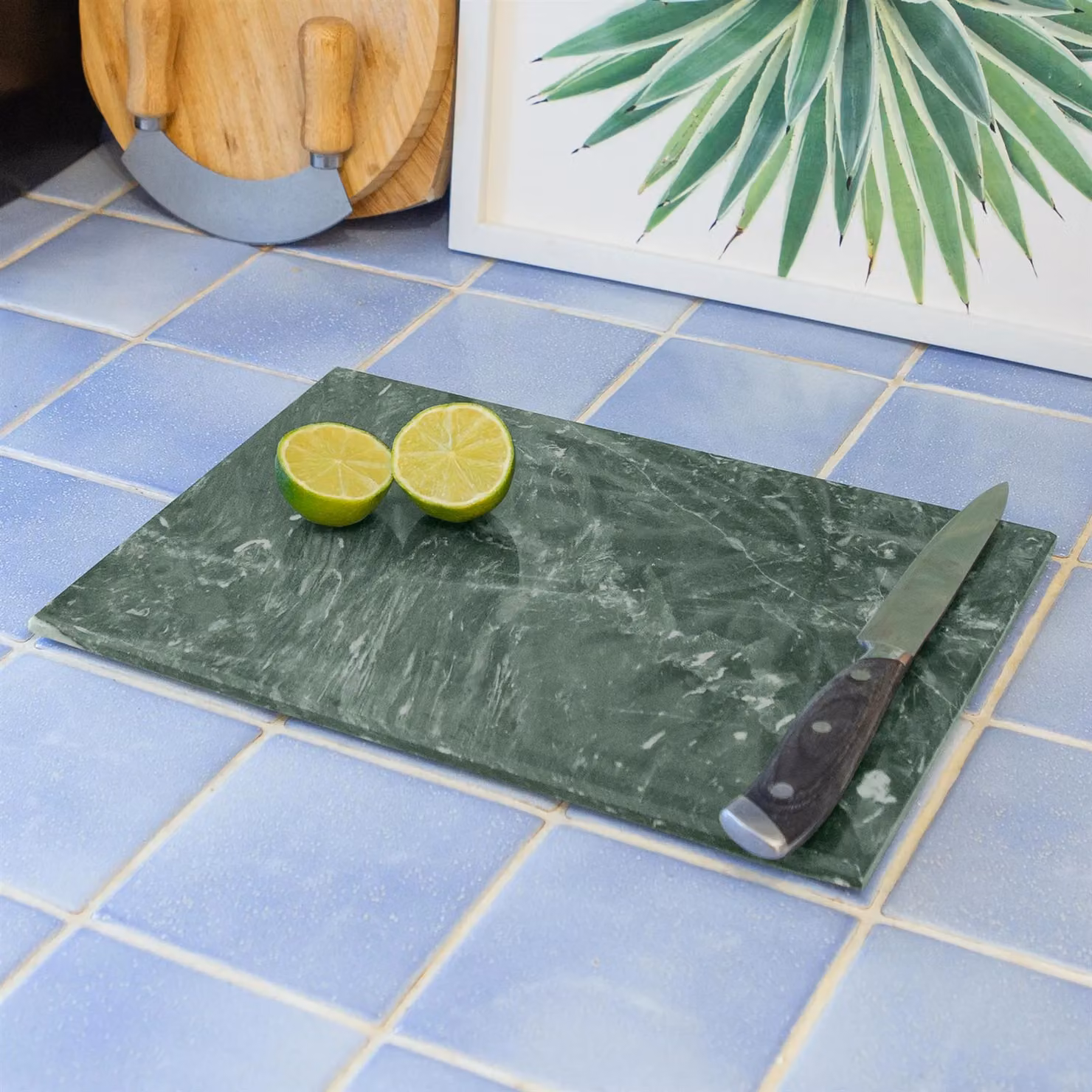 Argon Tableware Green Marble Rectangular Chopping Board, W: 30 cm, D: 20 cm – 3