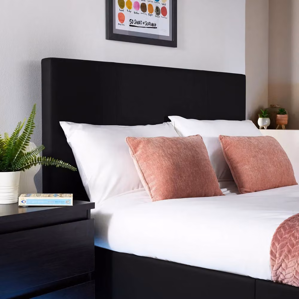 X Rocker AVA Upholstered TV Bed with Underbed Storage and LED Lights in Black, Small Double (W/D/H: 120 x 200 cm) – 3