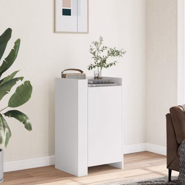 Berkfield Home Modern White Matt Sideboard, W/D/H: 45 x 35 x 75 cm