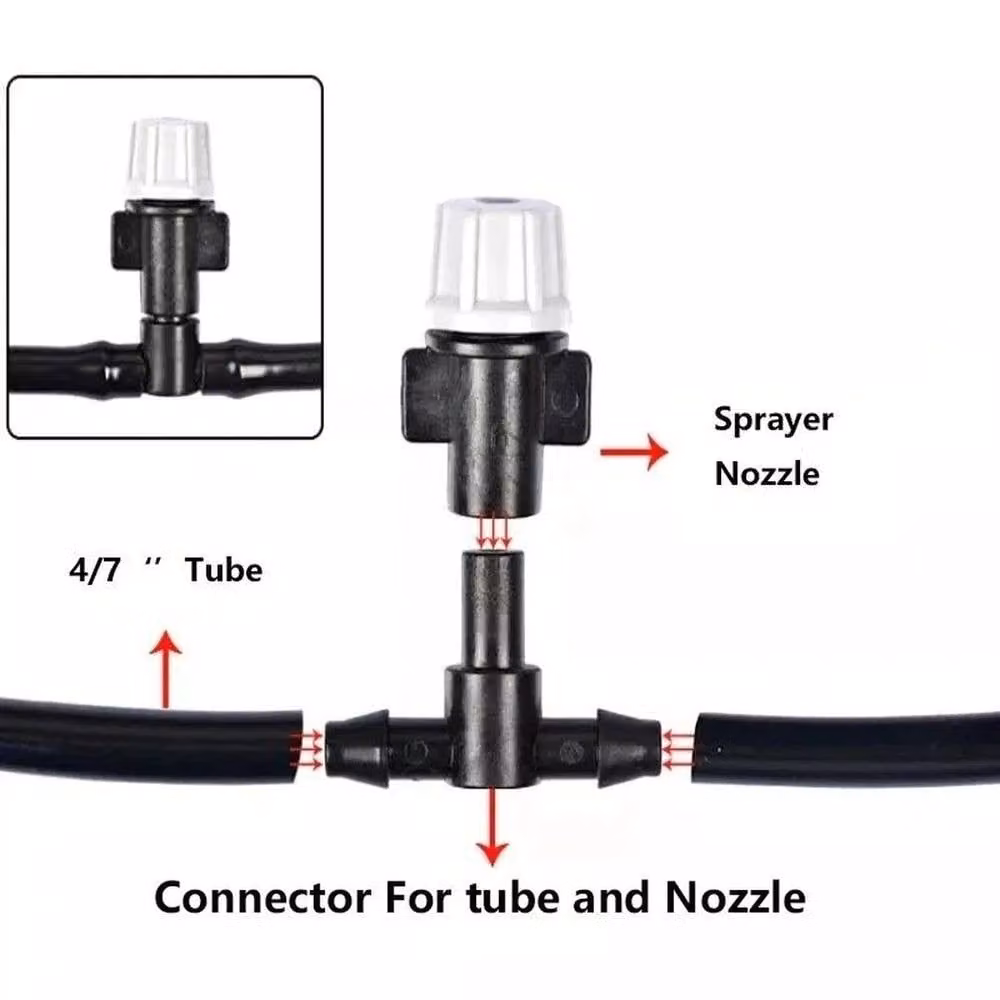 FLAVORA 10m Garden Cooling Water Mist Sprayer System with Flow Control in Black – 2