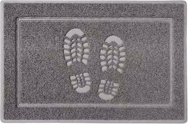 Oseasons Footprints Large Sanitising Doormat in Grey