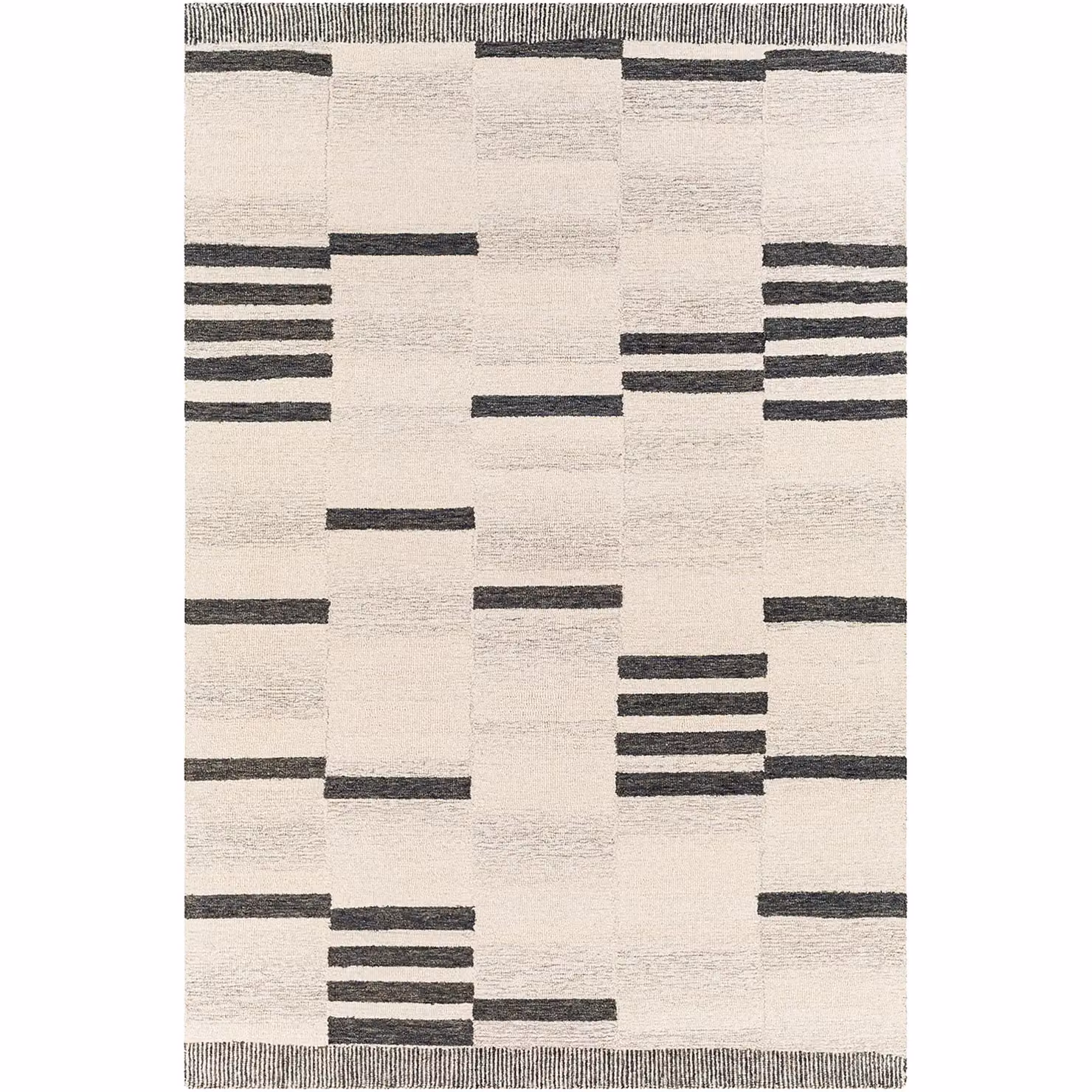 Livabliss Granada Hand Tufted Wool Rug in Beige, Grey and Black, W/D/H: 120 x 120 x 1 cm – 2