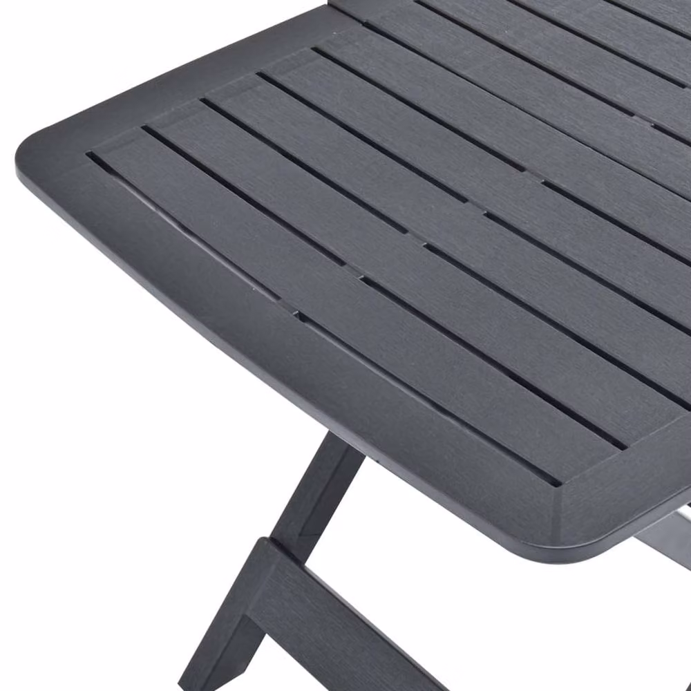 Berkfield Home Durable Folding Garden Table in Anthracite Plastic, W/D/H: 79 x 72 x 70 cm – 4