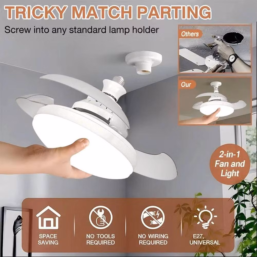FORGEVIO 48W LED Ceiling Fan with Light in White – 2
