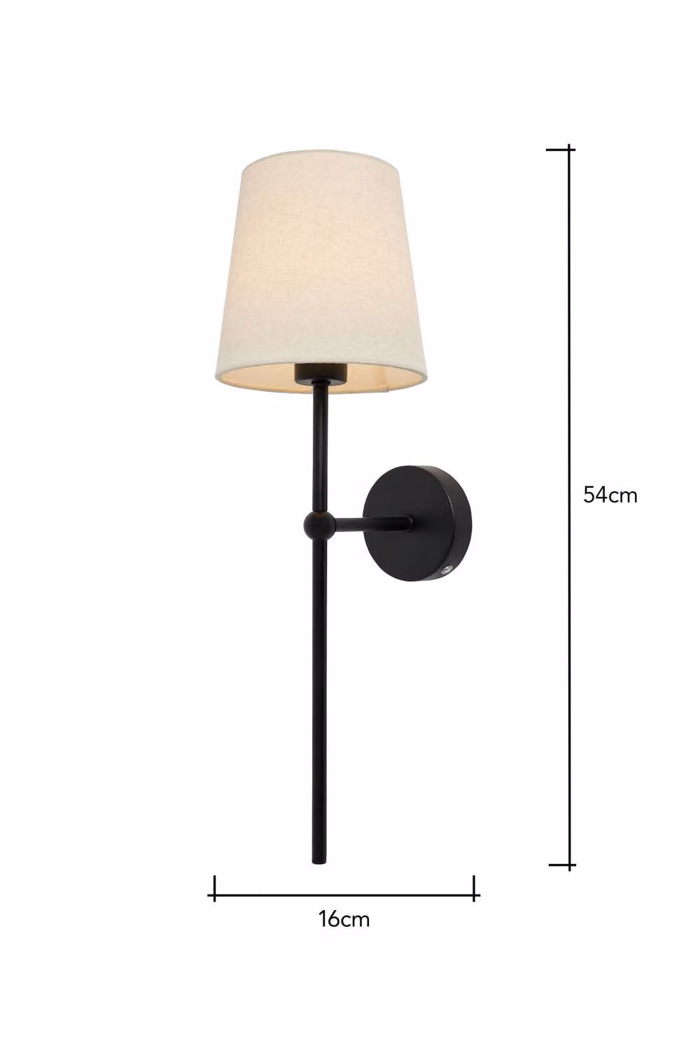BHS Lighting Tamsin Rechargeable LED Shaded Wall Light in Black – 4