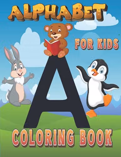 Alphabet Coloring Book for Kids featuring Animals and ABCs for Kindergarteners, Multicolour
