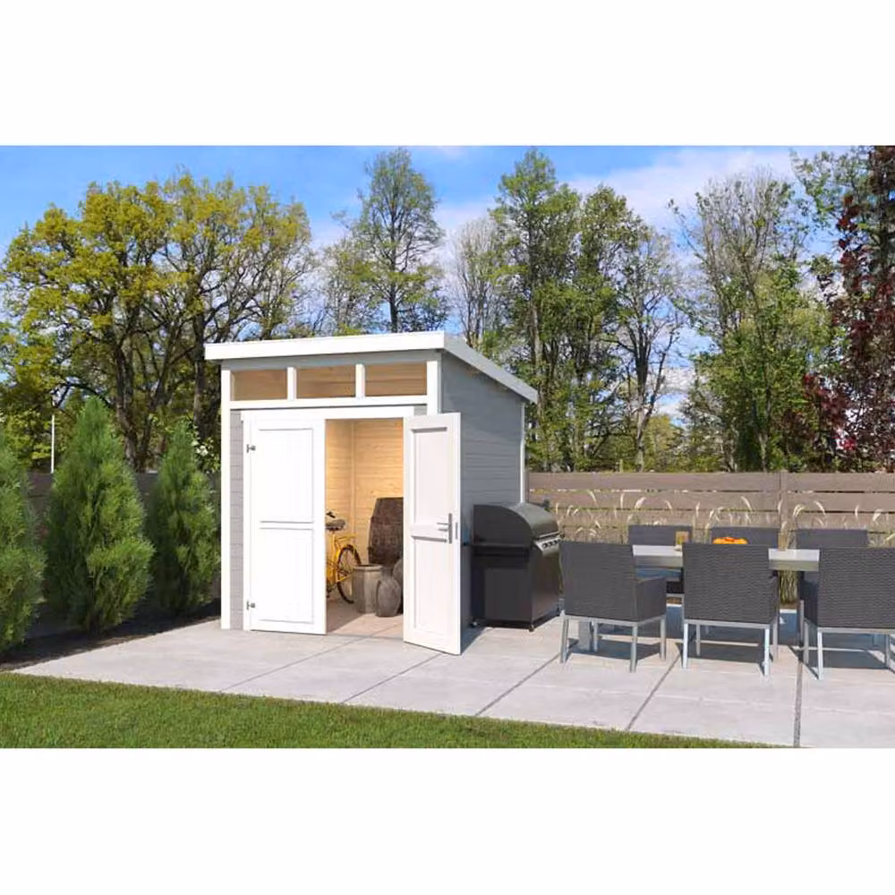 Lasita Maja Ltd Kibo 2 Log Cabin Garden Room and Home Office in Light Tan, W: 273.8 cm, D: 220 cm, H: 245.1 cm