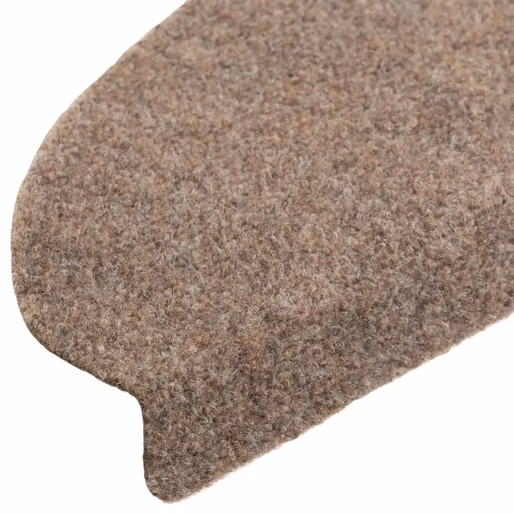 Berkfield Home Self-adhesive Needle Punch Stair Mats, 5 Pieces, Beige, W/D/H: 65 x 21 x 4 cm – 3