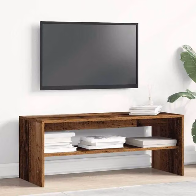 Berkfield Home Rustic Old Wood TV Cabinet in Brown, W/D/H: 100 x 40 x 40 cm