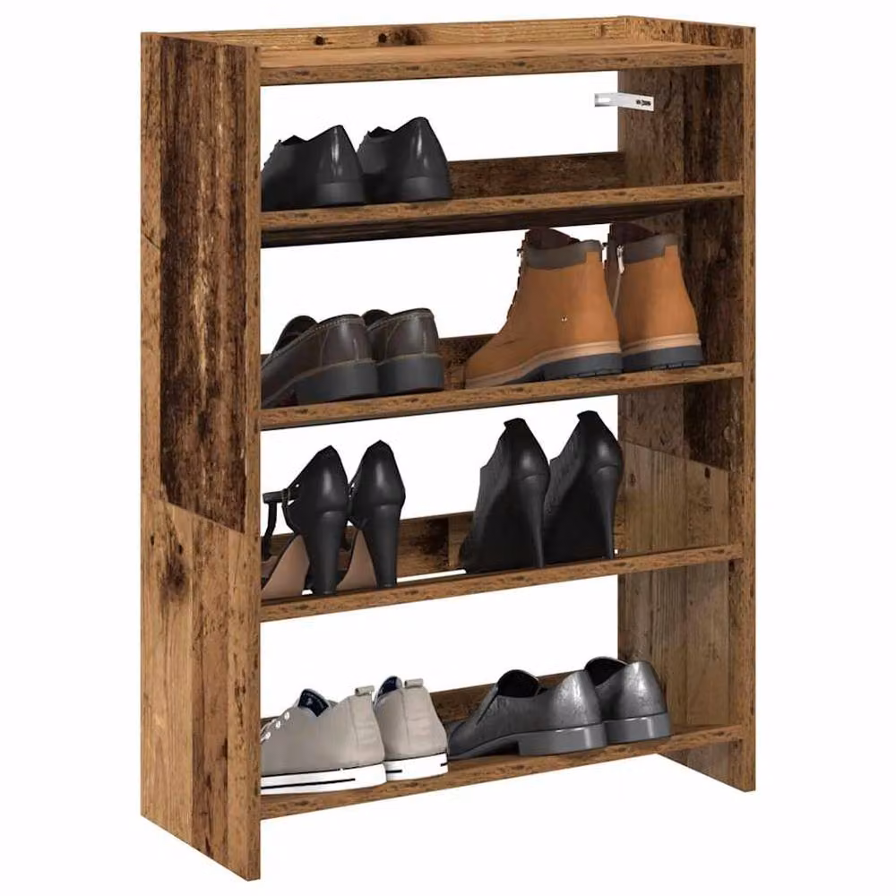 Berkfield Home Shoe Rack in Old Wood Brown, W/D/H: 60 x 25 x 81 cm – 2