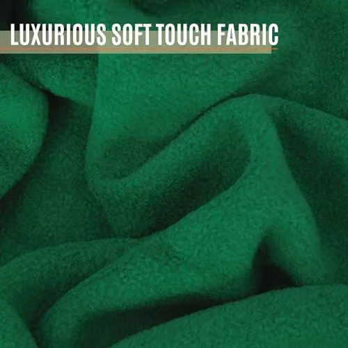 Milestone Thermal Fleece Blanket in Green, W 120 cm x L 150 cm – 2
