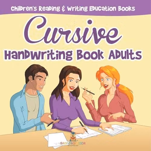 Baby Professor Cursive Handwriting Book for Adults and Children, Multicolour