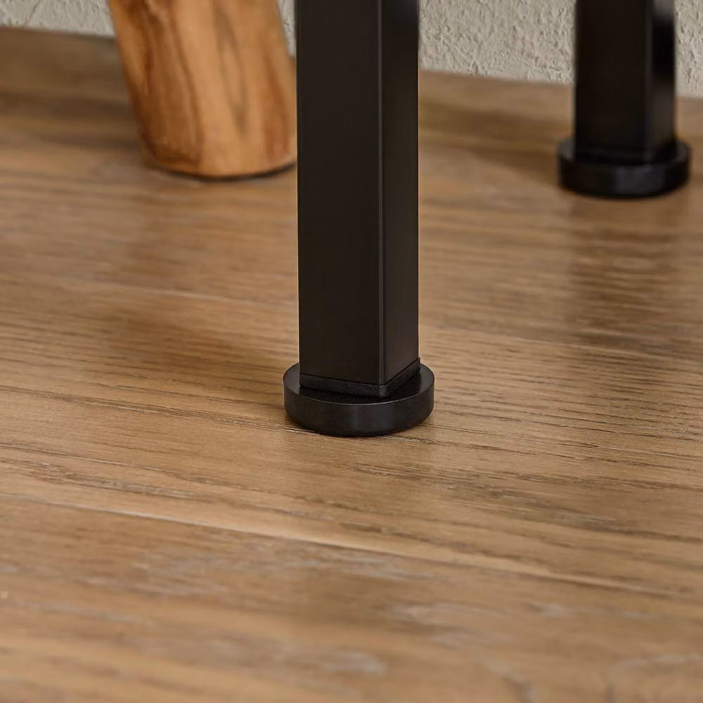 SoBuy Slim Oak Console Table with Metal Frame and Wood Top, W: 120 cm, D: 15 cm – 3