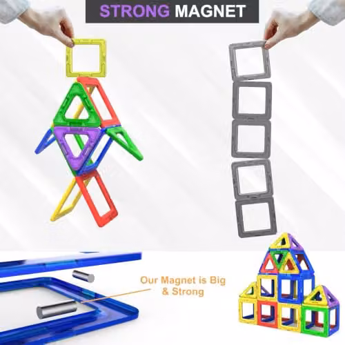 Desire Deluxe 40pc Multicolour Magnetic Building Blocks STEM Educational Construction Toy Set – 4