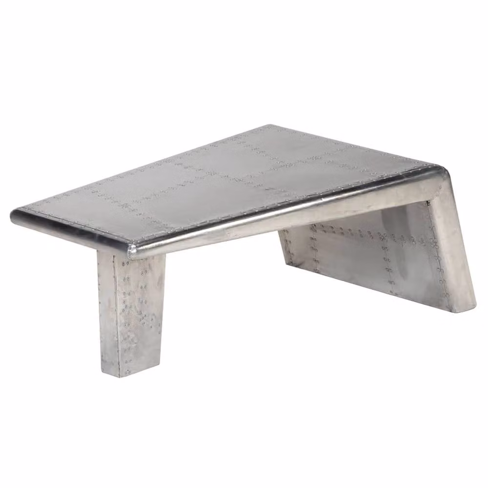 Berkfield Home Aviator Coffee Table in Silver Aluminium Metal – 2
