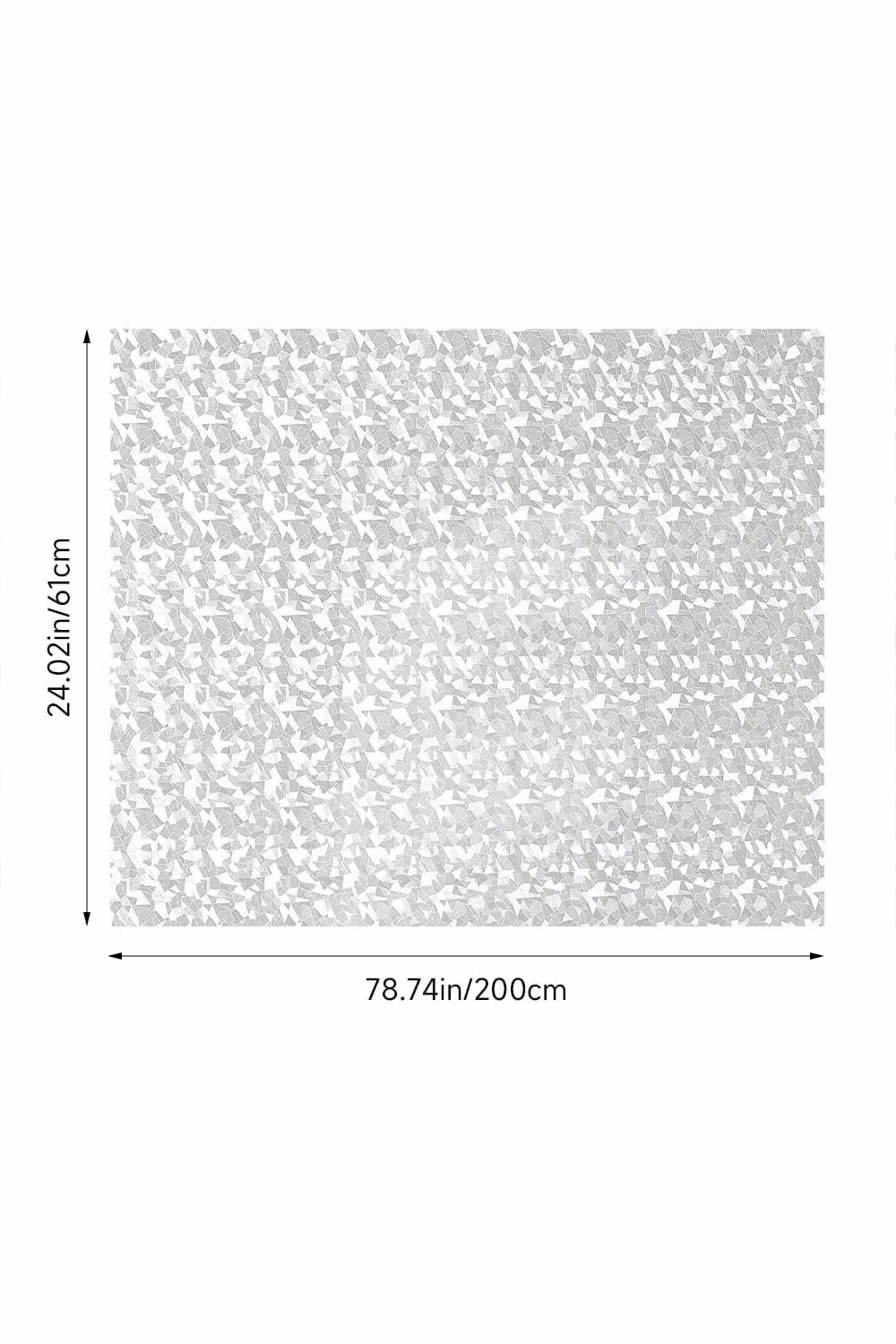 Living and Home White Transparent Self-Adhesive 3D Embossed Crystal Stone Window Film, W: 61 cm, H: 200 cm – 3