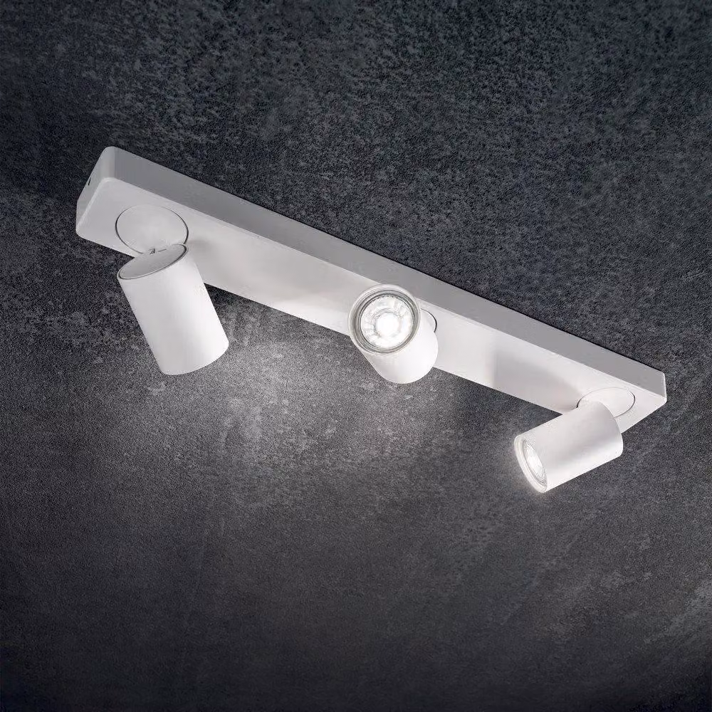 Netlighting Rudy 3-Light Adjustable Ceiling Spotlight Lamp in White with GU10 LED Bulbs – 2