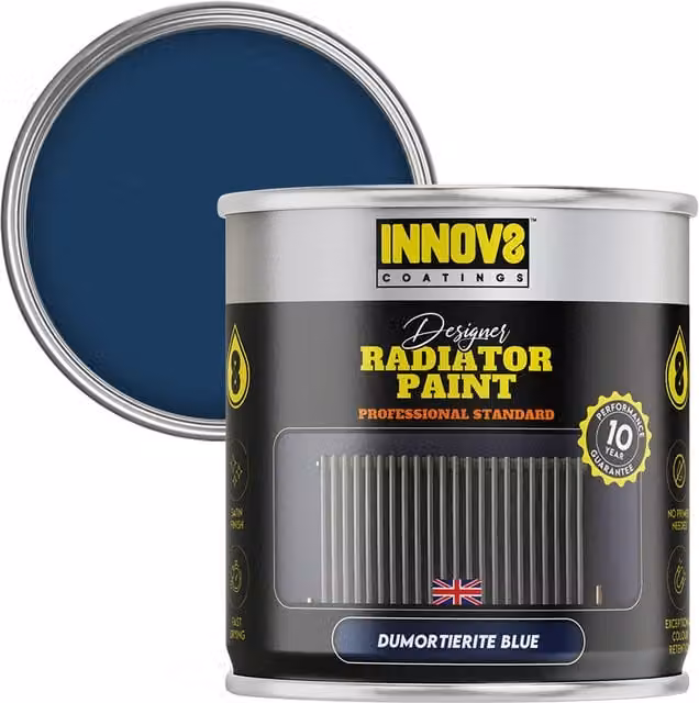 Innov8 Coatings Designer Radiator Paint in Blue with a Satin Gloss Finish, 0.75 l