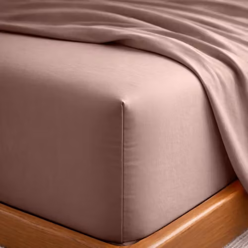 Cuddledown 600 Thread Count Cotton Mako Sateen Sheet in Brown