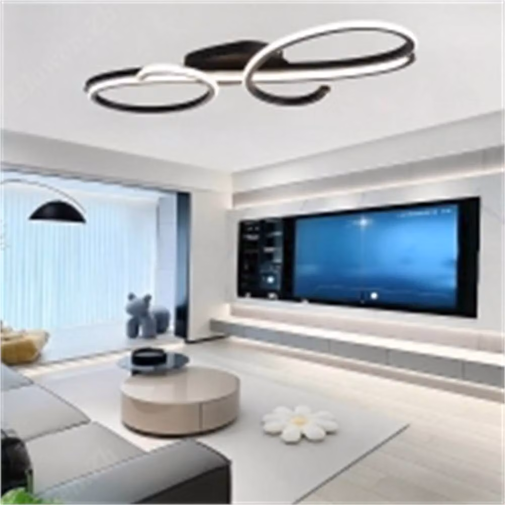 Nordara Modern Dimmable LED Ceiling Lamp with Remote Control in Black – 4