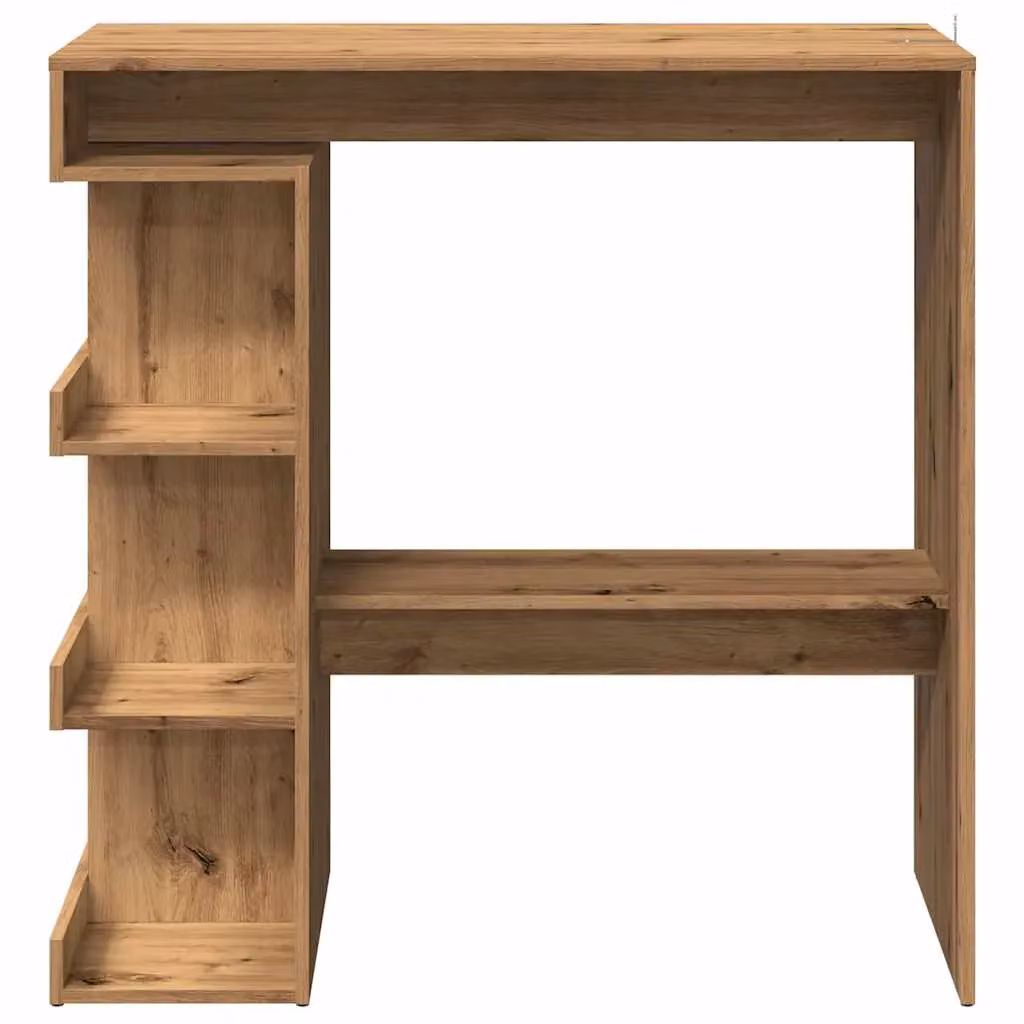 Berkfield Home Bar Table with Storage Rack in Artisan Oak Brown, W/D/H: 100 x 48 x 101.5 cm – 4