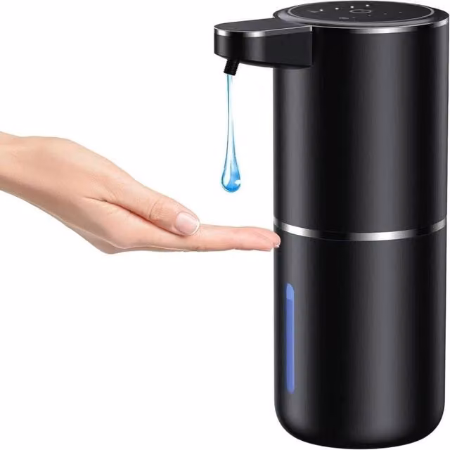 NESTLUNE Wall-Mounted Automatic IR Touchless Hands Sanitiser, 380ml, Black