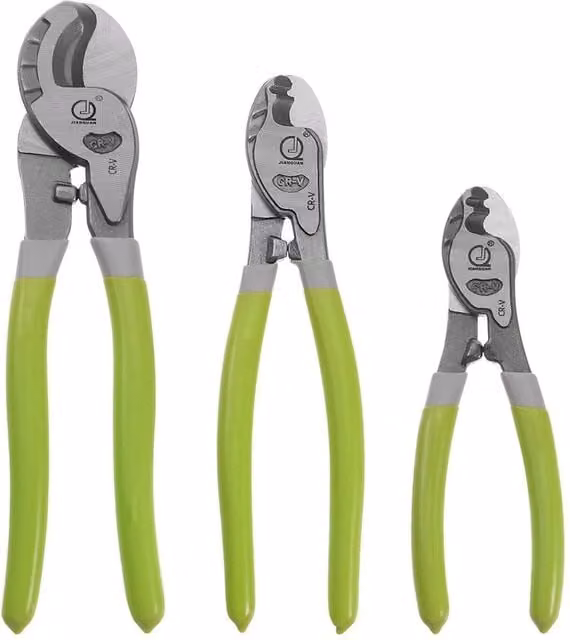 SPETLEK 3-Piece Green Steel Cable Cutter Pliers Tool Set, Length: 52 cm