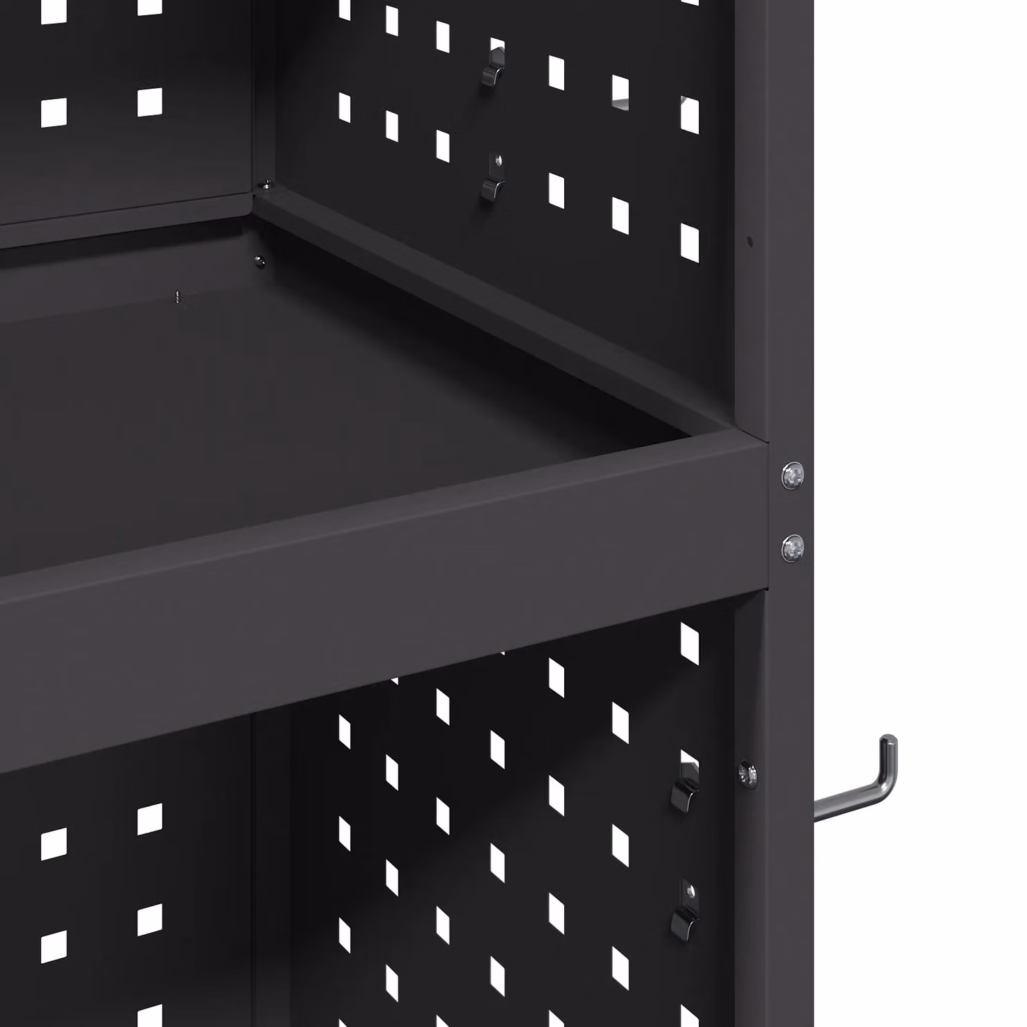 Berkfield Lockable and Rollable Tool Trolley in Black Powder-coated Steel, W/D/H: 65 x 35 x 111 cm – 5